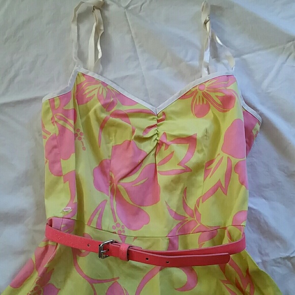 Trina Turk Floral Hibiscus Summer Tea Dress SWING EASTER SPRING - Picture 4 of 7